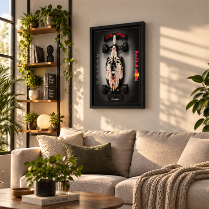Quadro para F&oacute;rmula 1 - Max Verstappen RB21 degrad&ecirc;
