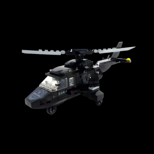Helic&oacute;ptero e Barco da Pol&iacute;cia (311 p&ccedil;s) - Brics Craft