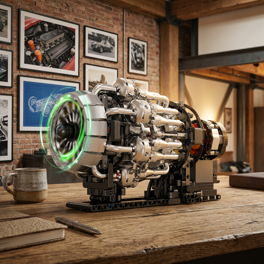 Motor Turbojato Mec&acirc;nico (1214 pe&ccedil;as)