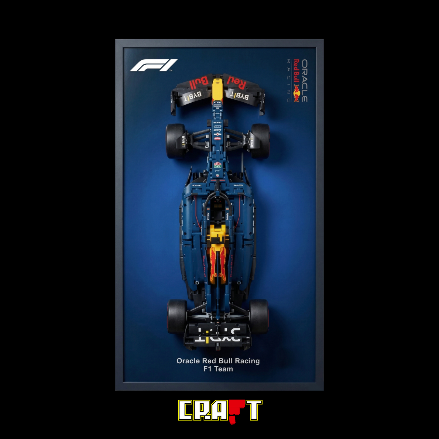 Compre Junto! Miniatura de F&oacute;rmula-1 Red Bull RB20 + Quadro Fosco