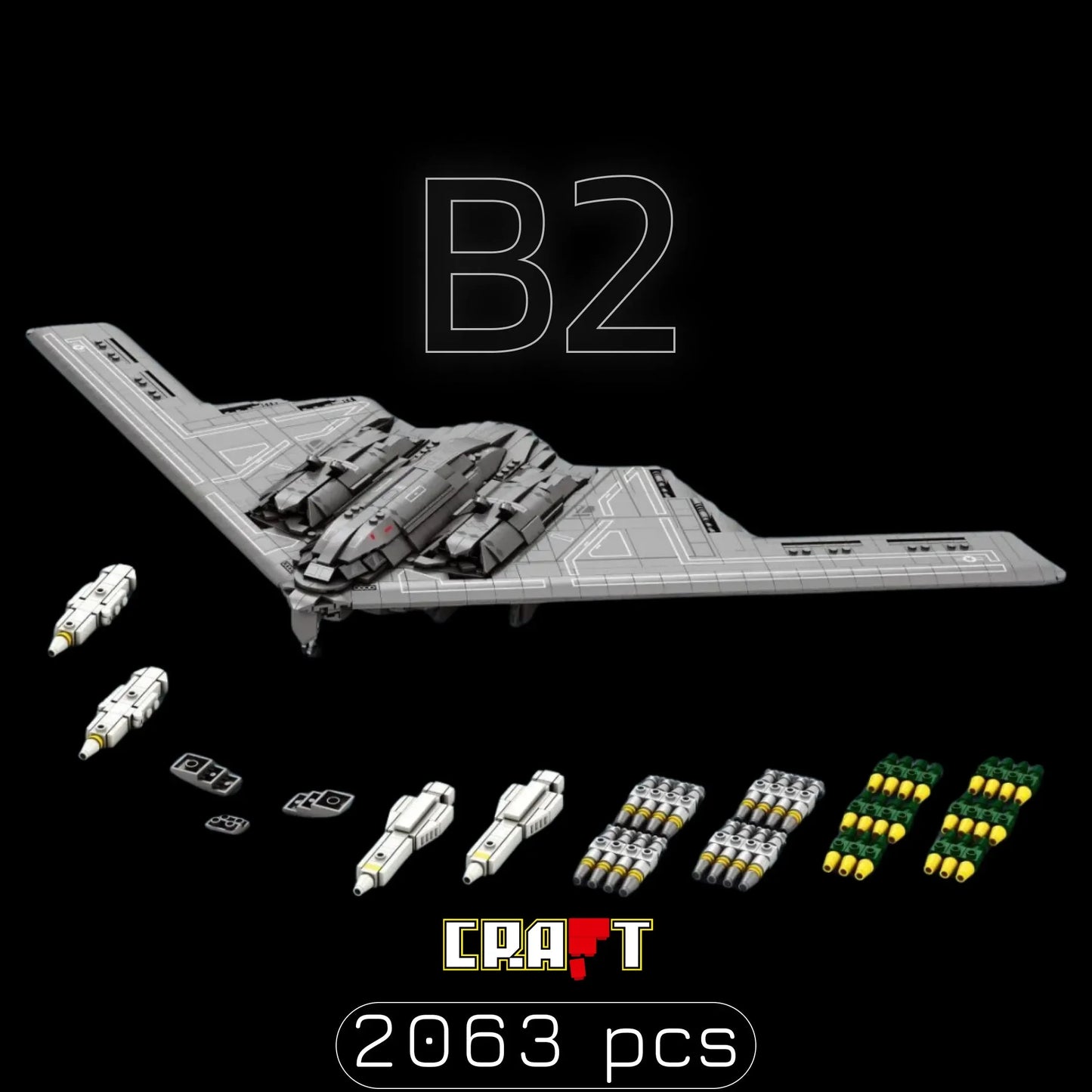 Bombardeiro B2 Spirit (2063 p&ccedil;s) - Brics Craft